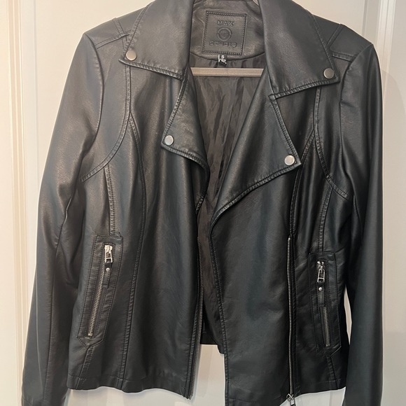 Max studio, new faux leather biker jacket , Black size S!!! - Picture 6 of 6